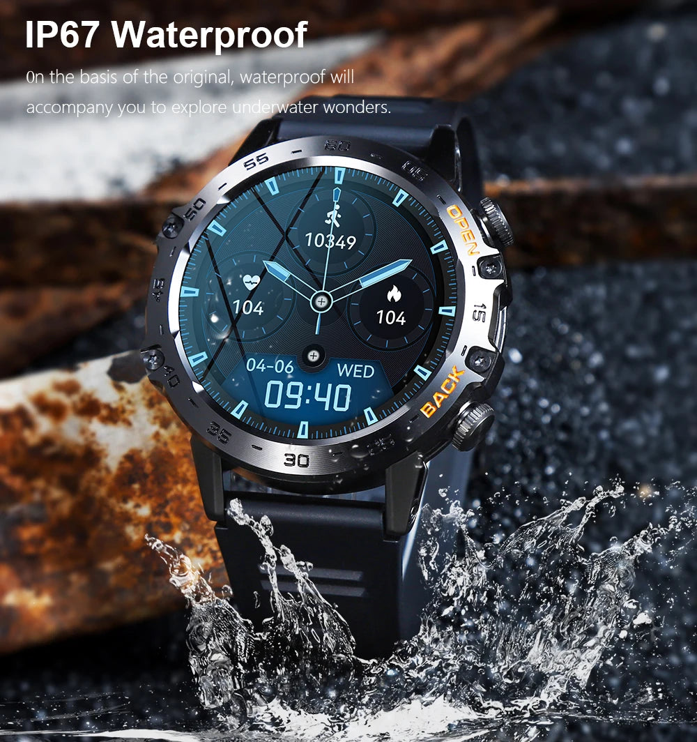 MELANDA Steel 1.39 Bluetooth Call Smart Watch Men Sports Fitness Tracker Watches IP67 Waterproof Smartwatch for Android IOS K52